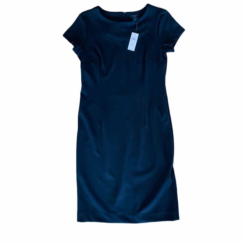 Ann Taylor Cap Sleeve Shift Black Dress